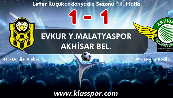 Evkur Y.Malatyaspor 1 - Akhisar Bel. 1