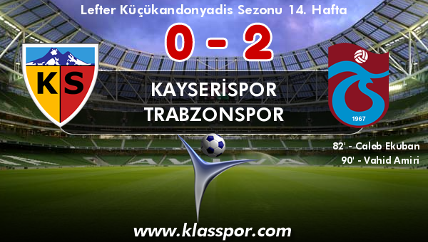 Kayserispor 0 - Trabzonspor 2
