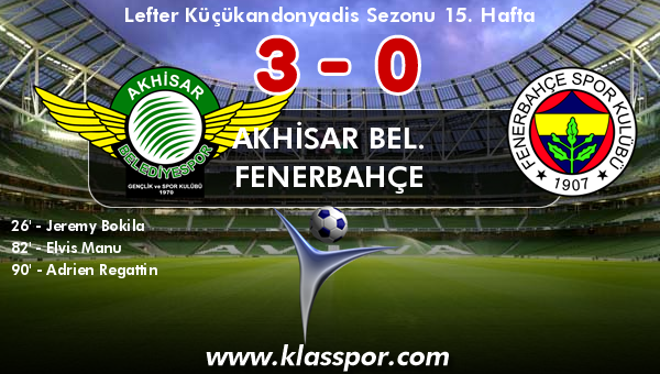 Akhisar Bel. 3 - Fenerbahçe 0