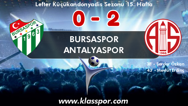 Bursaspor 0 - Antalyaspor 2