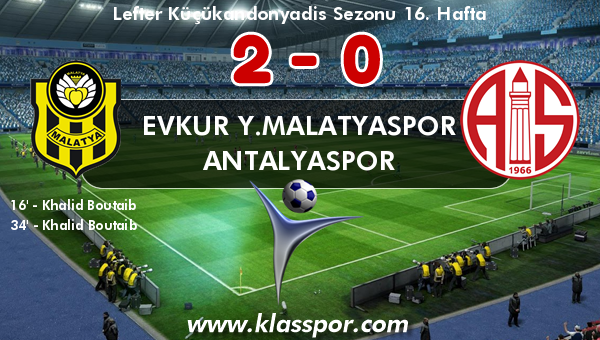 Evkur Y.Malatyaspor 2 - Antalyaspor 0