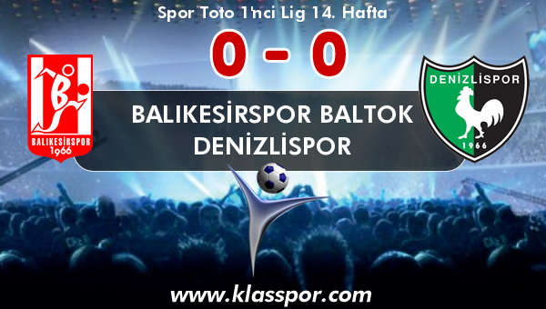 Balıkesirspor Baltok 0 - Denizlispor 0