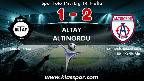 Altay 1 - Altınordu 2