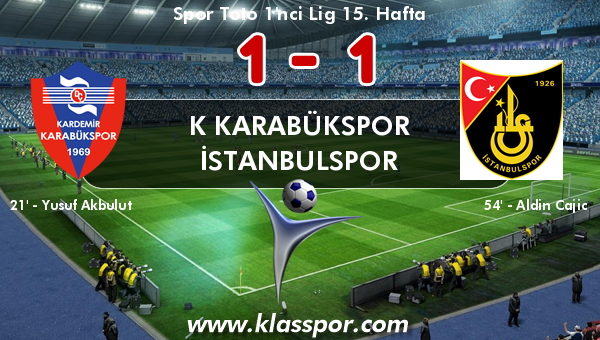 K Karabükspor 1 - İstanbulspor 1