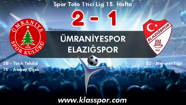 Ümraniyespor 2 - Elazığspor 1