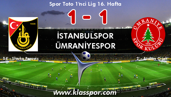 İstanbulspor 1 - Ümraniyespor 1