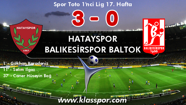 Hatayspor 3 - Balıkesirspor Baltok 0