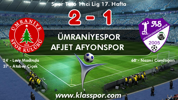 Ümraniyespor 2 - Afjet Afyonspor  1