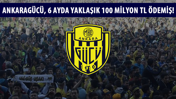 İşte Ankaragücü'nün son 6 aylık gider tablosu!