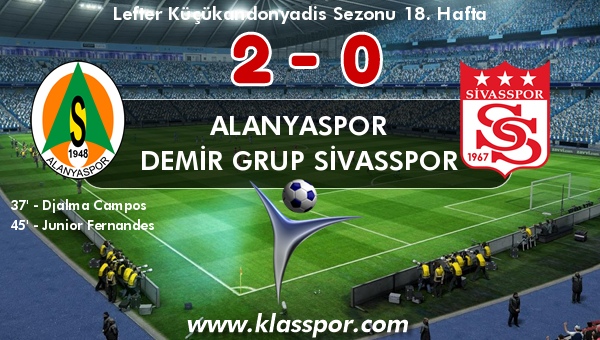 Alanyaspor 2 - Demir Grup Sivasspor 0