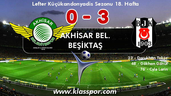 Akhisar Bel. 0 - Beşiktaş 3