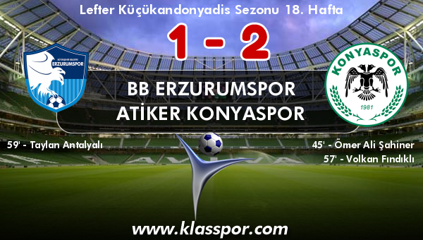 BB Erzurumspor 1 - Atiker Konyaspor 2