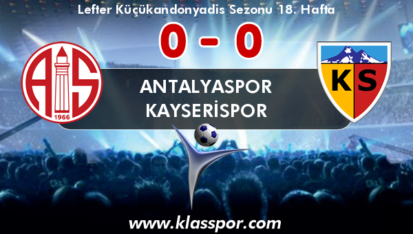 Antalyaspor 0 - Kayserispor 0