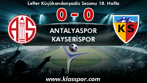 Antalyaspor 0 - Kayserispor 0