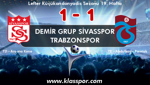 Demir Grup Sivasspor 1 - Trabzonspor 1