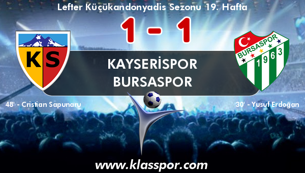 Kayserispor 1 - Bursaspor 1