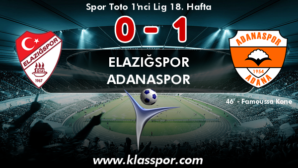 Elazığspor 0 - Adanaspor 1