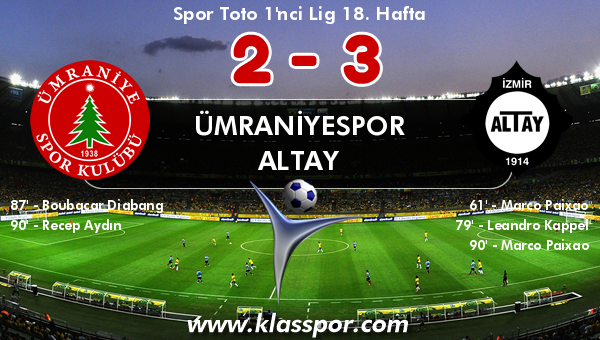 Ümraniyespor 2 - Altay 3