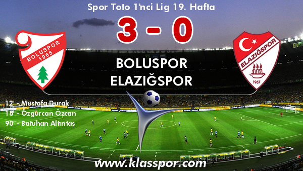 Boluspor 3 - Elazığspor 0