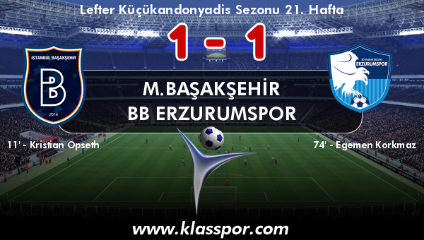 M.Başakşehir 1 - BB Erzurumspor 1