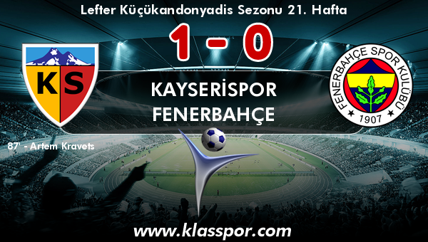 Kayserispor 1 - Fenerbahçe 0