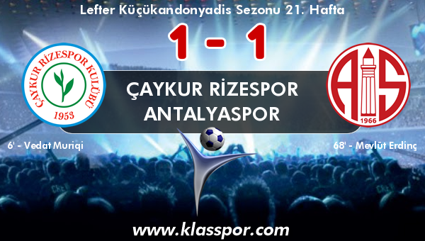 Çaykur Rizespor 1 - Antalyaspor 1