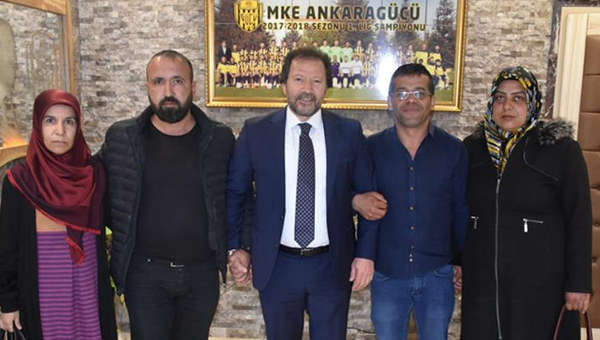 Ankaragücü, Açıkgöz ve Çakır ailesine desteği sağladı