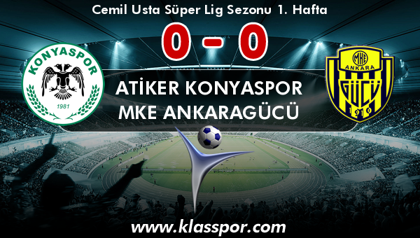 Atiker Konyaspor 0 - MKE Ankaragücü 0