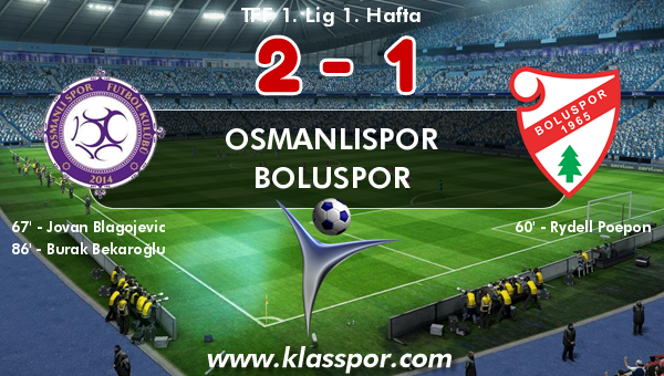 Osmanlıspor 2 - Boluspor 1