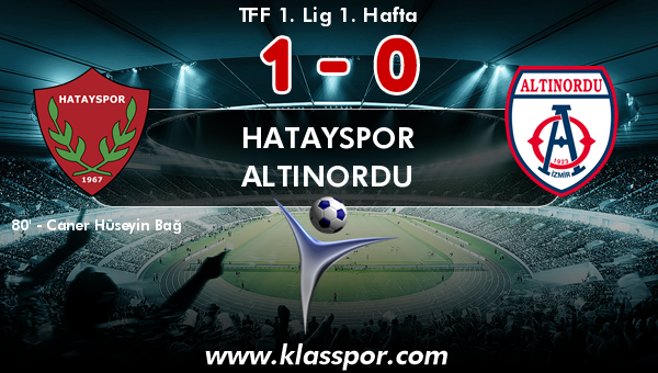 Hatayspor 1 - Altınordu 0