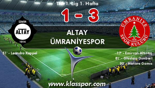 Altay 1 - Ümraniyespor 3