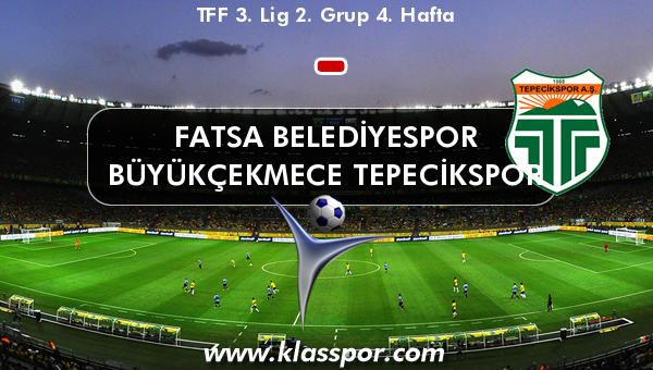 Fatsa Belediyespor  - Büyükçekmece Tepecikspor 
