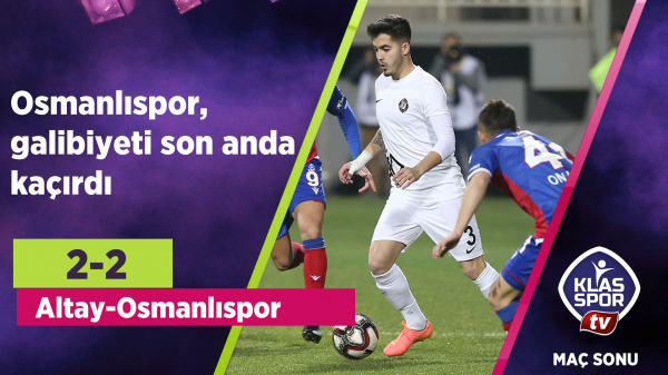 Osmanlıspor galibiyeti son anda kaçırdı