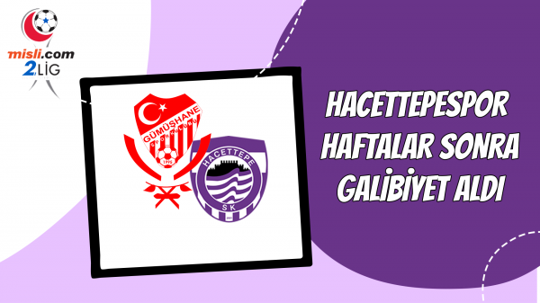 Hacettepespor haftalar sonra galibiyet aldı