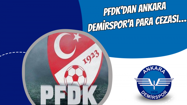 PFDK’dan Ankara Demirspor’a para cezası…