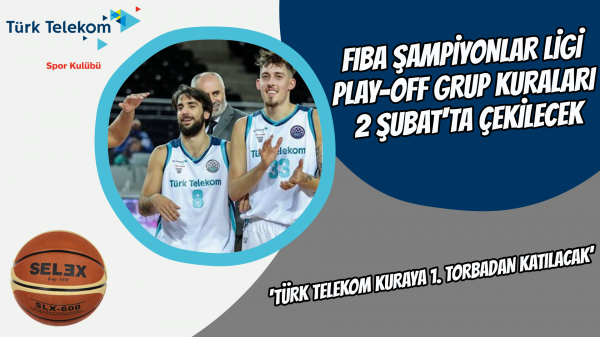 FIBA Şampiyonlar Ligi play-off grup kuraları 2 Şubat'ta çekilecek