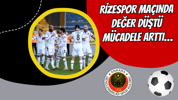 Rizespor maçında değer düştü mücadele arttı…