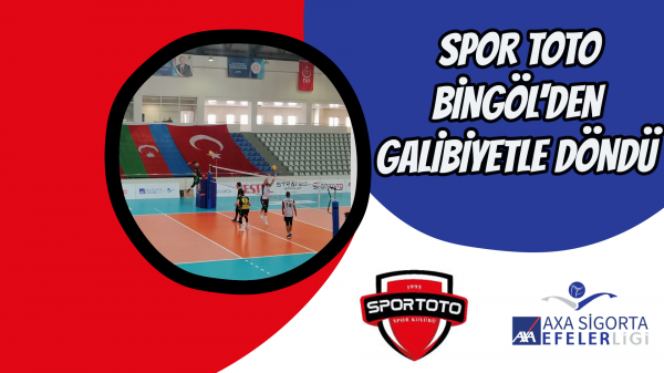 Spor Toto Bingöl'den galibiyetle döndü