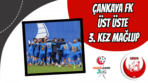 Çankaya Fk üst üste 3. kez mağlup