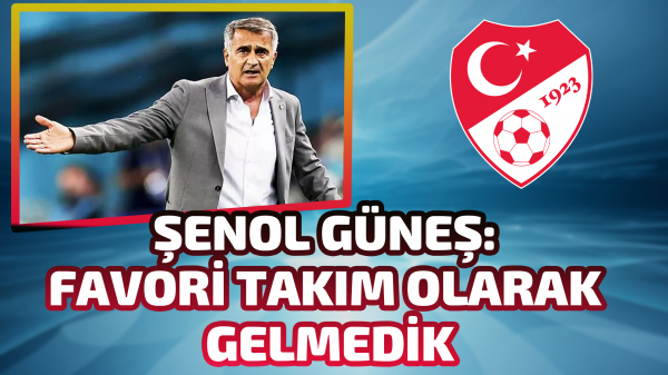 Şenol Güneş: Favori takım olarak gelmedik