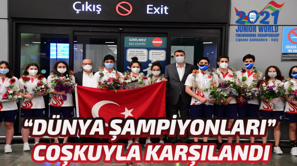 Yurda dönen “Dünya Şampiyonları” coşkuyla karşılandı