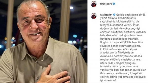 Fatih Terim'den teşekkür