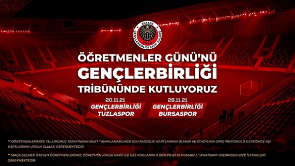 Gençlerbirliği, öğretmenleri unutmadı!