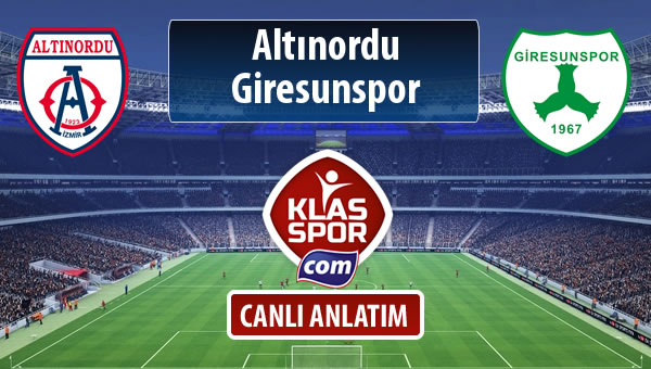 İşte Altınordu - Giresunspor maçında ilk 11'ler