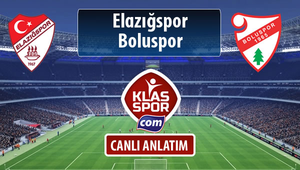 Elazığspor - Boluspor sahaya hangi kadro ile çıkıyor?