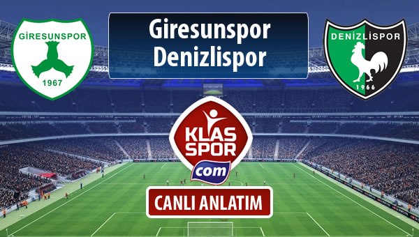 Giresunspor - Denizlispor maç kadroları belli oldu...