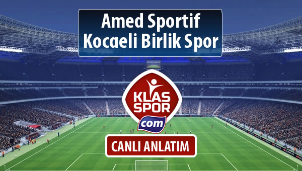 Amed Sportif - Kocaeli Birlik Spor maç kadroları belli oldu...