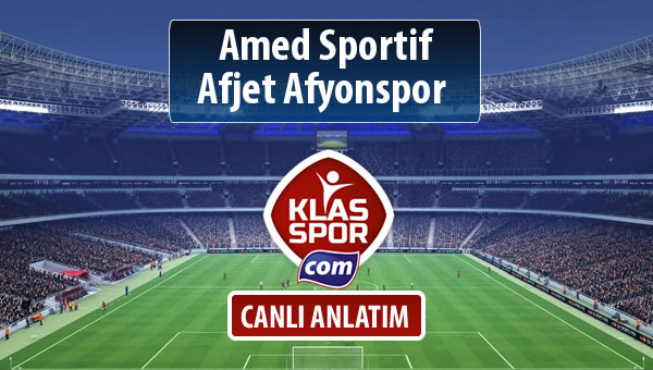 Amed Sportif - Afjet Afyonspor  maç kadroları belli oldu...
