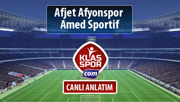 Afjet Afyonspor  - Amed Sportif maç kadroları belli oldu...