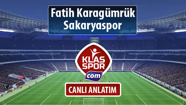 Fatih Karagümrük - Sakaryaspor maç kadroları belli oldu...
